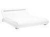 Faux Leather EU King Size Waterbed LED White AVIGNON_704862