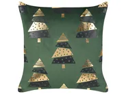 Zestaw 2 poduszek dekoracyjnych GOLDSPRUCE 45 x 45 cm Welur Zielony Wzór świąteczny_879398