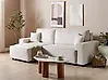 Corner Sofa Bed ABACKA Corduroy Off-White Right Hand