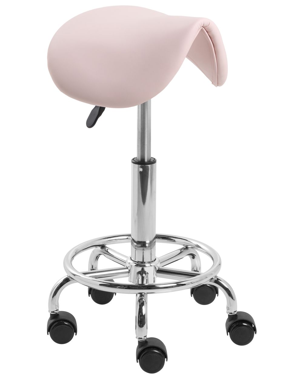 Sgabello a sella DUMONT Pelle sintetica Rosa pastello