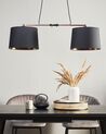 2 Light Pendant Lamp Black and Copper FUCINO_800338