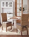 Set of 2 Dining Chairs ANDES Rattan Brown