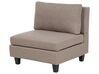 5 Seater Right Hand Modular Fabric Corner Sofa with Ottoman Brown UNSTAD_924983