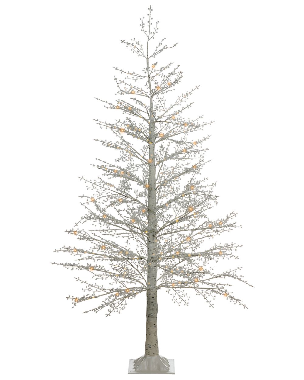 Decoración de exterior LED SUONTEE 180 cm Árbol de Navidad Blanco