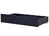 Set of 2 Bed Storage Drawers Pine Wood RUMILLY Navy Blue