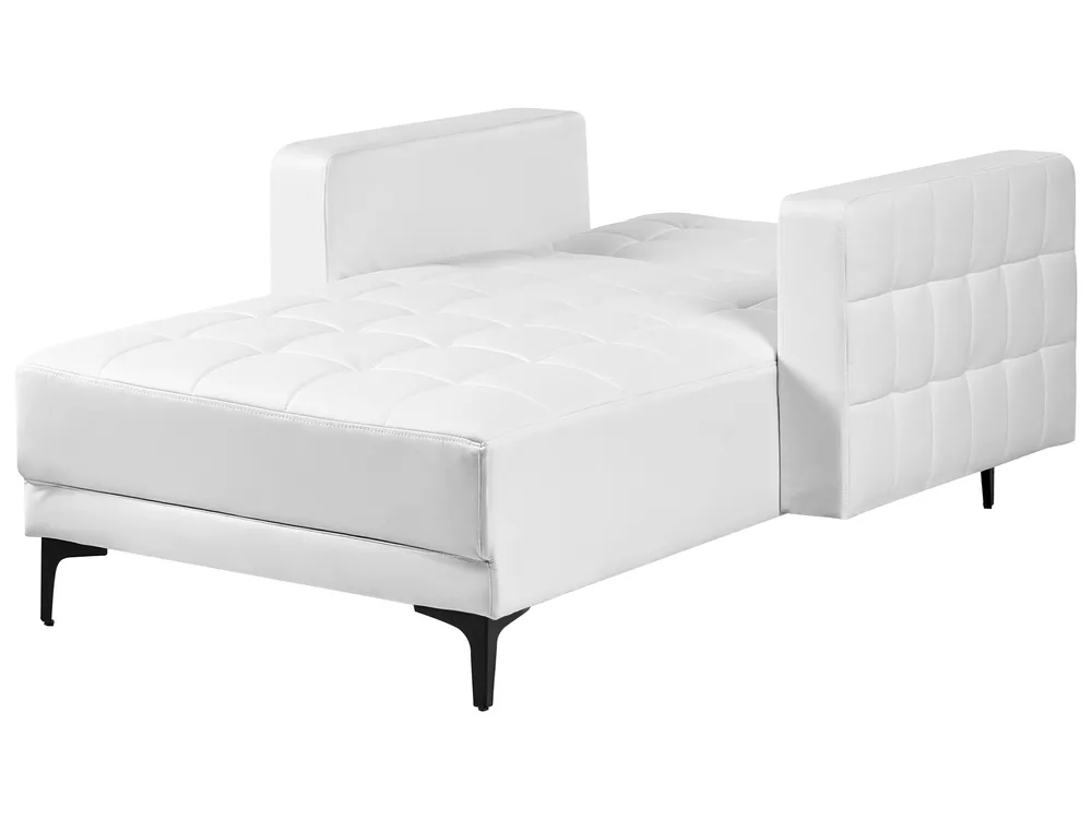 Chaise Longue ABERDEEN Faux Leather White_1038795