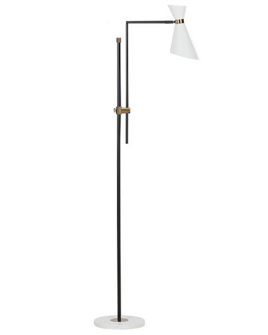 Lampa podłogowa metalowa biała MELAWI