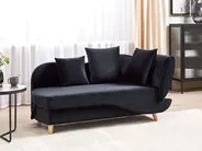 Right-Hand Chaise Longue MERI with Storage Velvet Black_914242