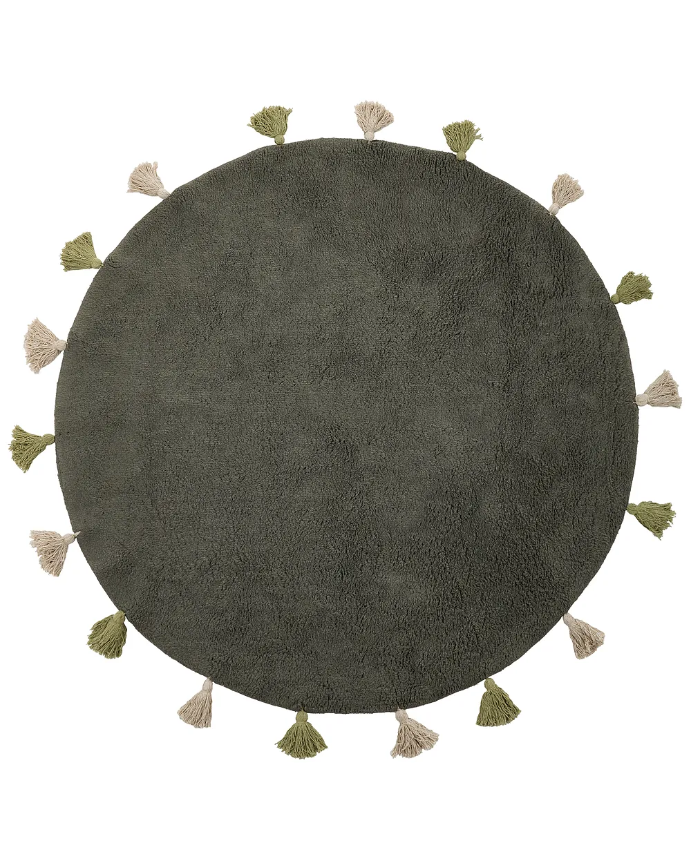 Kids Rug KODINHI  Dark Green ø 120 cm Cotton