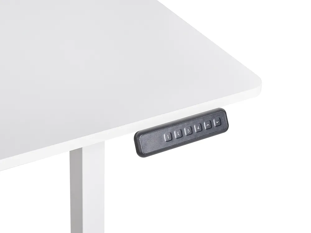 Biurko regulowane elektrycznie TAVARES 120 cm 60 cm Biały_975827