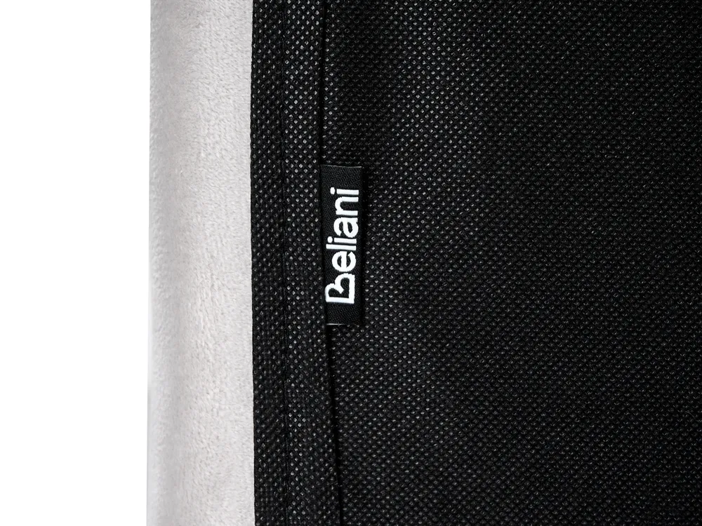 Cama Veludo SUZETTE 140 x 200 cm Cinzento claro_989474