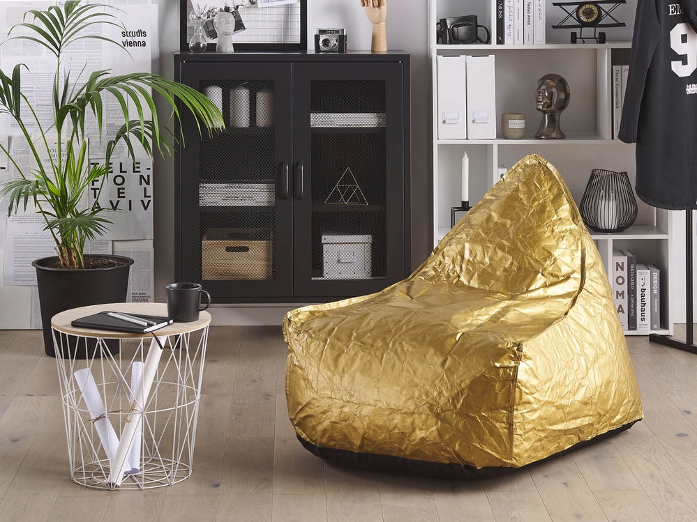 Bean Bag Gold DROP Beliani