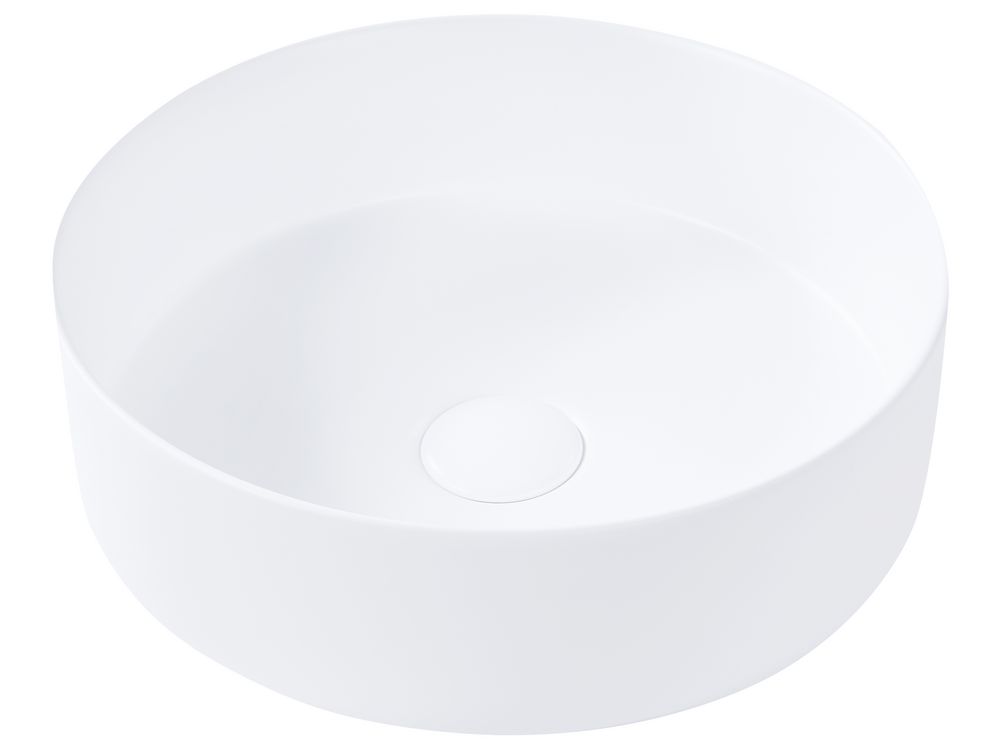 Vasque à poser CALIG ⌀ 36 cm Céramique Blanc cassé