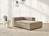 Left-Hand Chaise Longue ARDAL Corduroy Light Brown