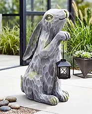 Statuetta da giardino ARGILLY 37 cm Grigio_1178935