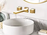 Wall Mounted Basin Mixer Tap PAILON Brass Gold_1179054