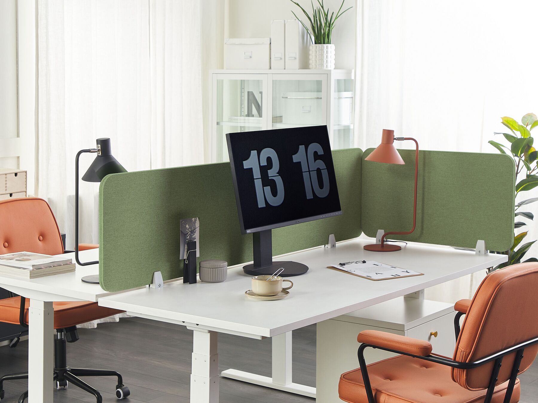 Desk Screen 72 x 40 cm Green WALLY_853048