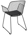 Metallstuhl schwarz mit Kunstleder-Sitz 2er Set APPLETON_907536