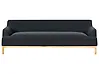 Sofa 3 Seater SOSJO Fabric Black