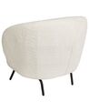 Fauteuil en bouclé blanc MAKELA_927690