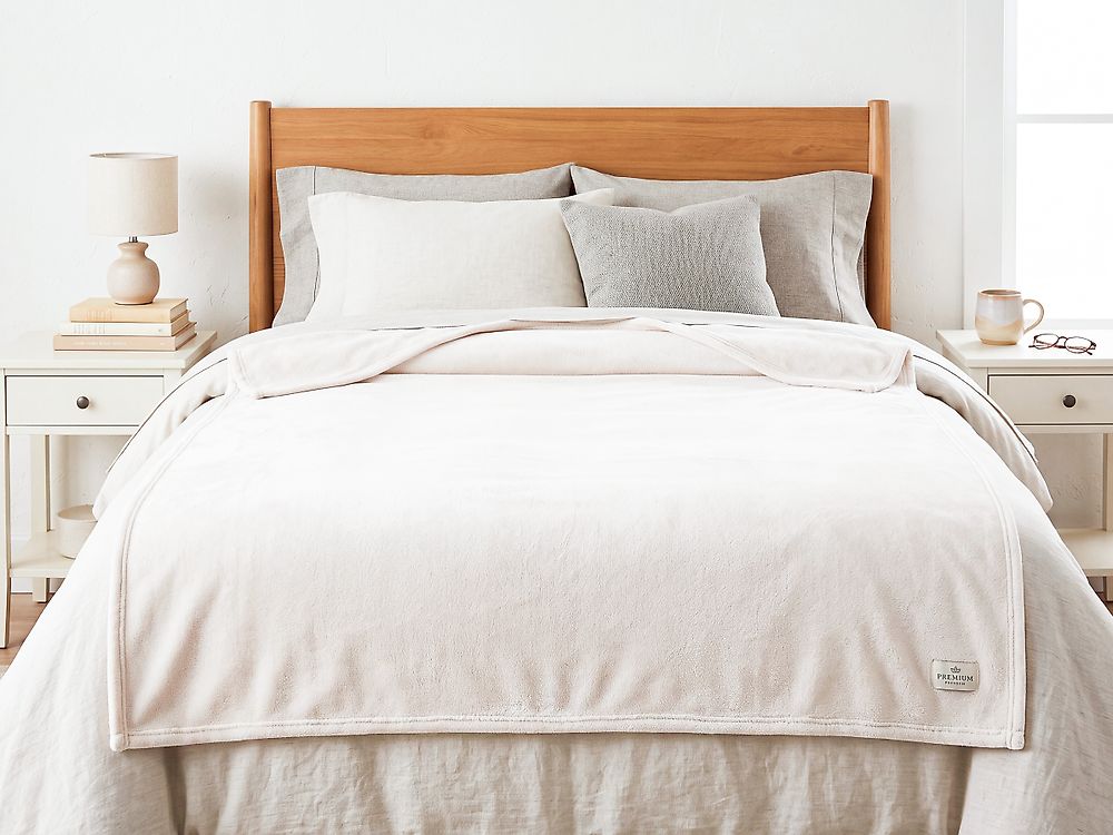 Pătură BAYBURT 150 x 200 cm Alb-murdar