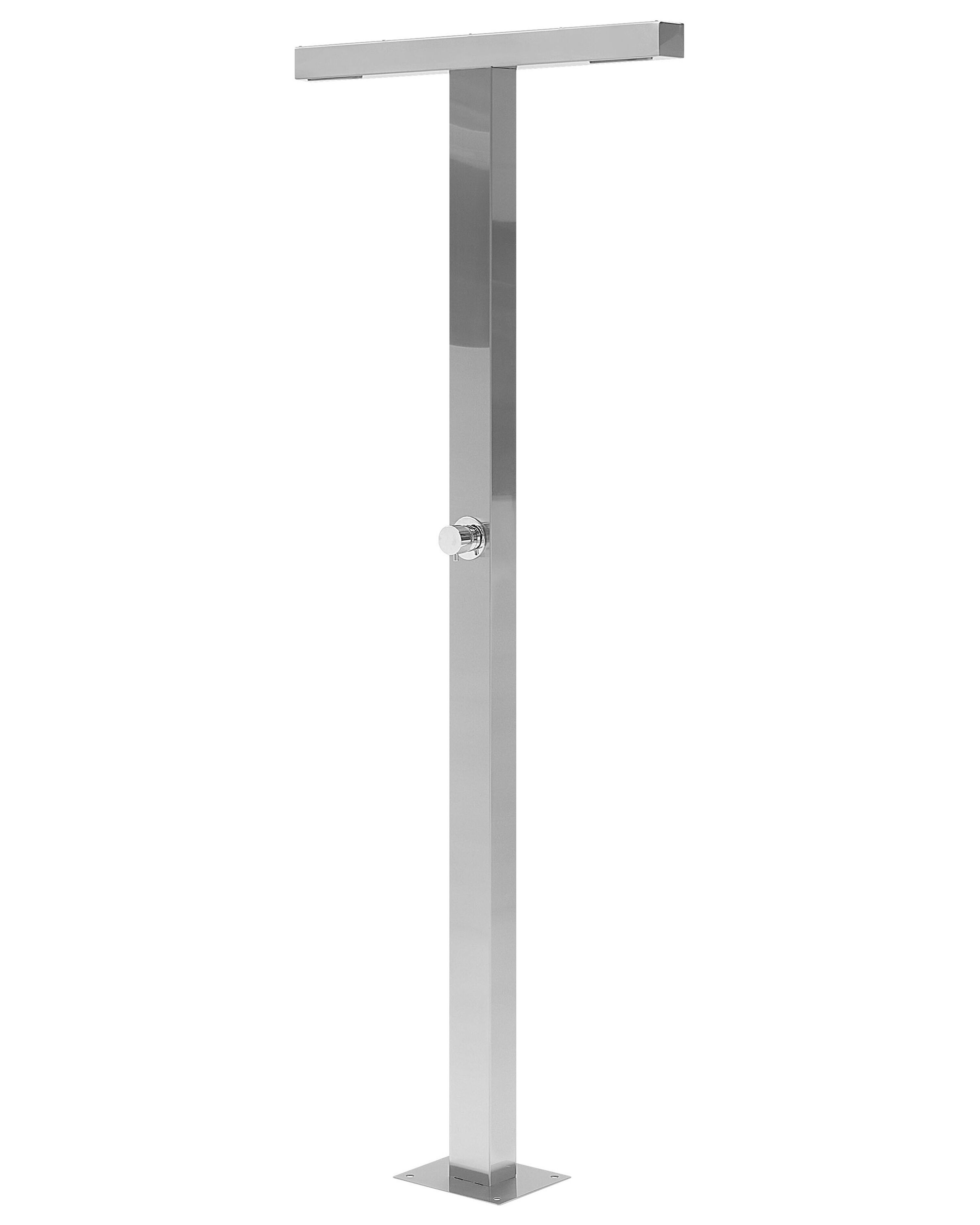 Freestanding Outdoor Shower Silver URZULAI Beliani.co.uk