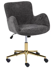 Desk Chair MISORELA Chenille Dark Grey_1084910