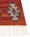 Kelim Teppich Wolle mehrfarbig 80 x 300 cm orientalisches Muster Kurzflor VOSKEHAT_858477