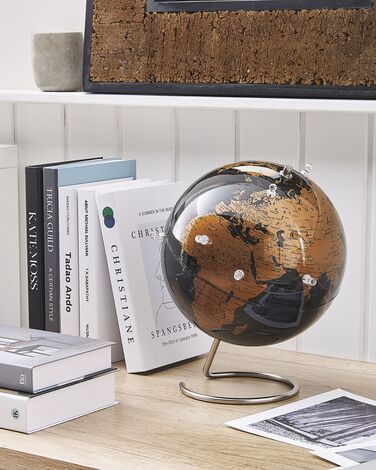 Decorative Globe with Magnets 29 cm Black and Copper CARTIER