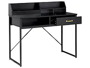 Polcos íróasztal ZYRA 110 cm 50 cm Fekete_1191683