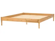 Bed without Headboard Pine Wood VEYRAC 180 x 200 cm (EU Super King) Light Brown_1118794