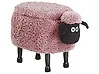 Storage Animal Stool SHEEP Sheep Fabric Pink