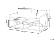 Sofa ogrodowa dla 2 osób PONTE Metal Szary_1014328