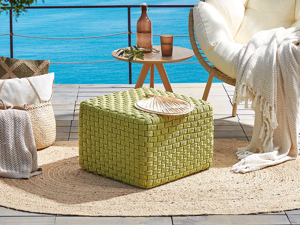 Pouf NALLI Matière synthétique Vert_1155633