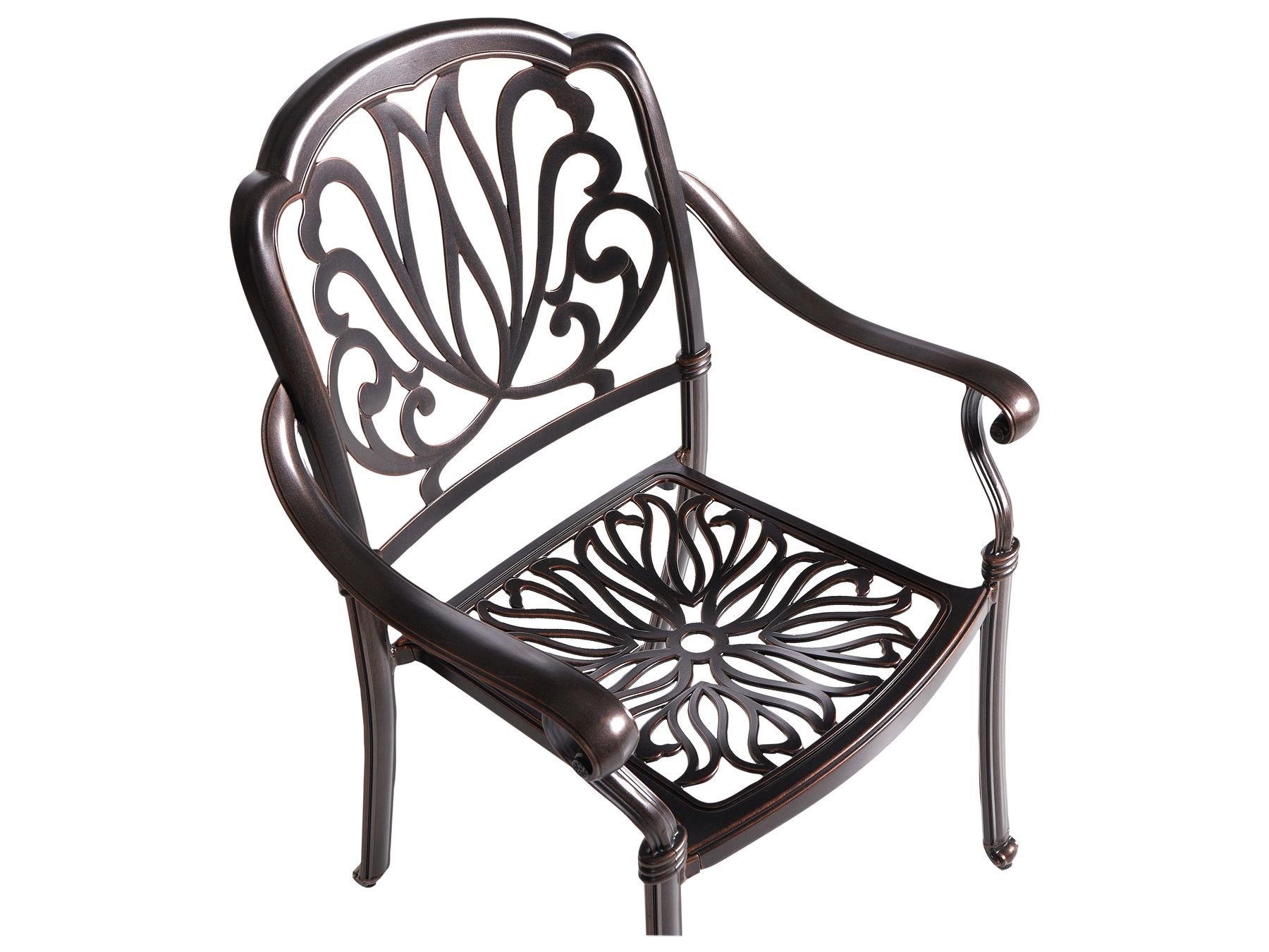 Zestaw ogrodowy stół i 4 krzesła brązowy ANCONA_765493