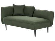 Left-Hand Chaise Longue CHEVANNES Boucle Dark Green_877223