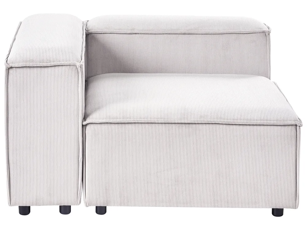 Modular Corner Sofa 4 Seater ARDAL Corduroy Off-White Left Hand_1008114