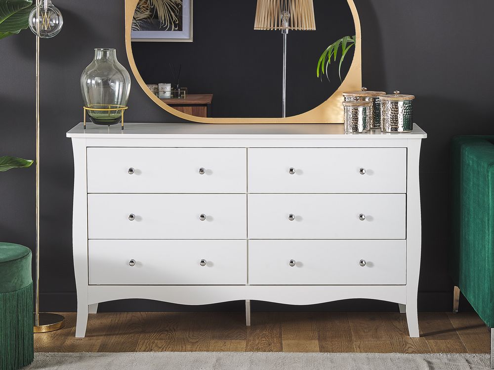 Cómoda 6 gavetas WINCHESTER Branco