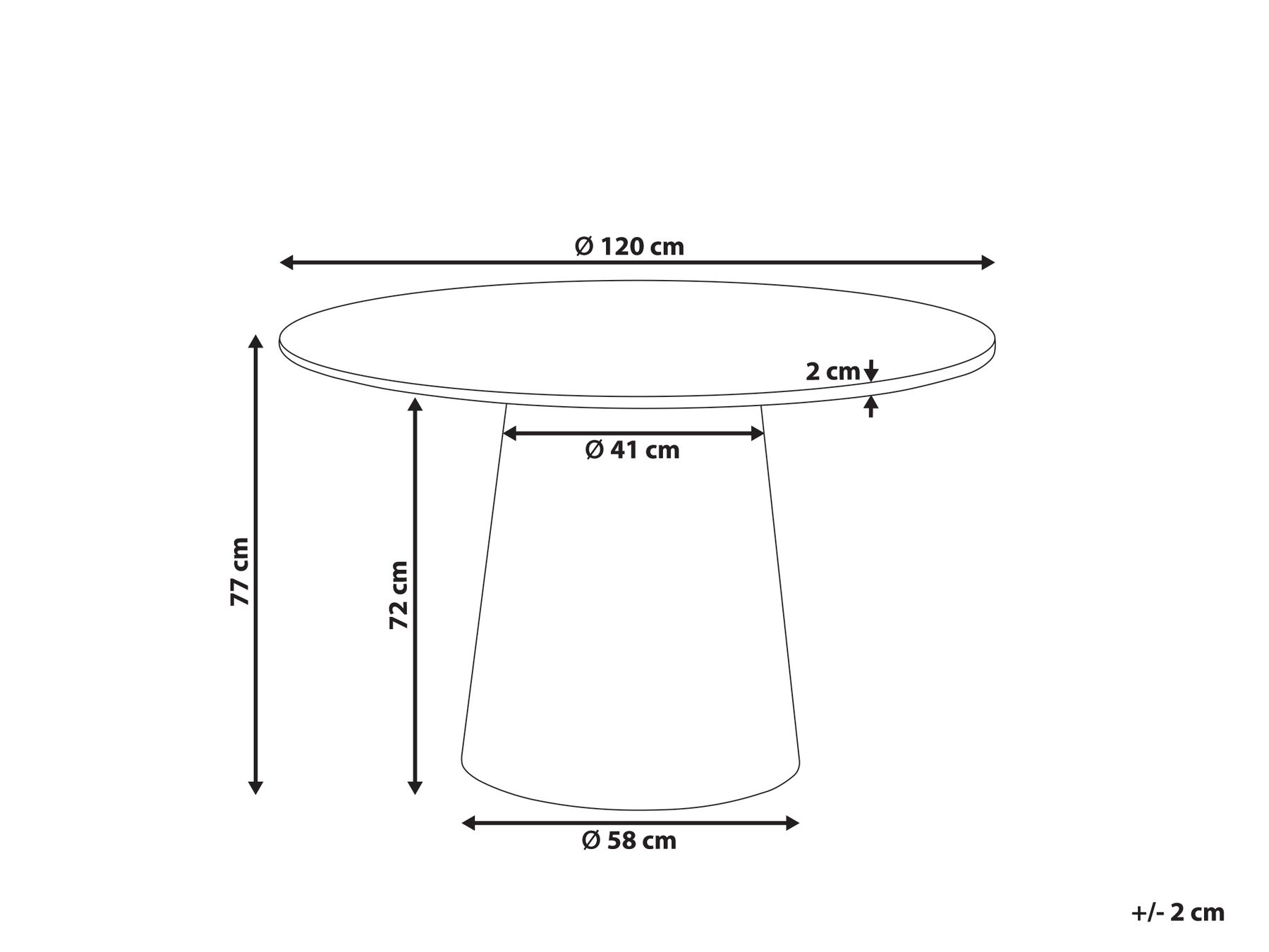 Round Dining Table ⌀ 120 cm Dark Wood OYEN_943806 Round Dining Table ⌀ 120 cm Dark Wood OYEN_943806