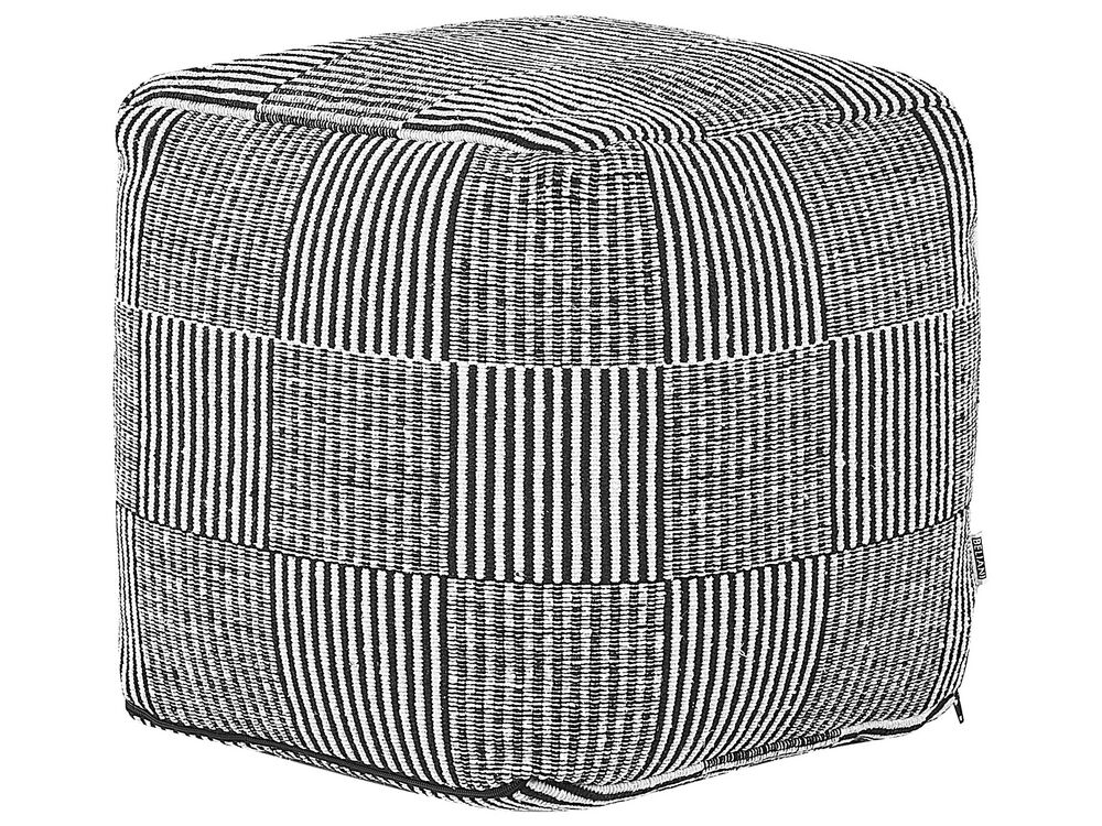 Pouf PANDRAN Coton Noir/blanc