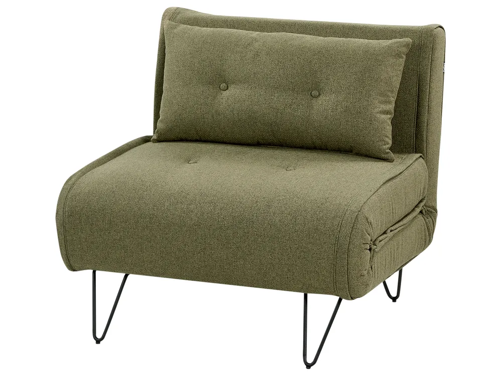 Living Room Set 3 Seater VESTFOLD Fabric Olive Green_930255