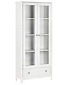 Glass Display Cabinet NORNALUP 80 cm White