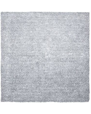 Vloerkleed polyester grijs gemêleerd 200 x 200 cm DEMRE