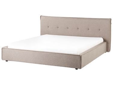 Seng Imitert lin LESTRE 180 x 200 cm Gråbrun