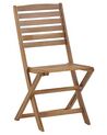 Lot de 6 chaises de jardin bois clair TOLVE_784146