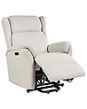 Electric Recliner Chair ELEGY with Footrest Velvet Light Beige