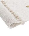 Bavlnený koberec s bodkami 140 x 200 cm krémová biela ASTAF_908024