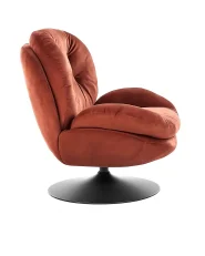Swivel Armchair NOLVIK Velvet Golden Brown_1156209