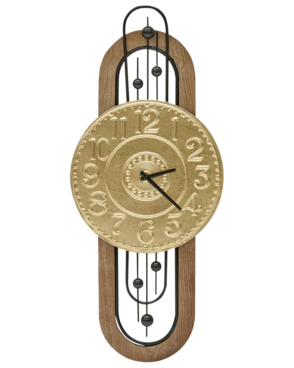 Zegar ścienny NOBELIUM 36 cm Metal Złoty