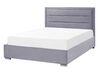 Bed met opbergruimte fluweel donkergrijs 140 x 200 cm VAUCLUSE_843796